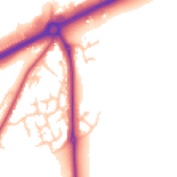 Daytime road noise heatmap for HR9 7YU