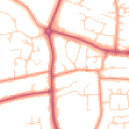 Daytime road noise heatmap for HU10 7AU