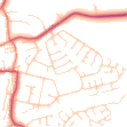 Daytime road noise heatmap for HU12 8LZ