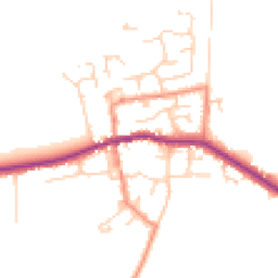 Daytime road noise heatmap for HU12 9RD