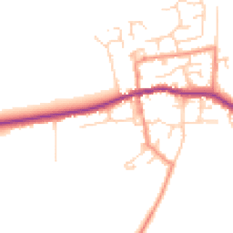 Daytime road noise heatmap for HU12 9SG