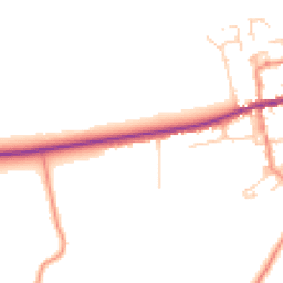 Daytime road noise heatmap for HU12 9ST