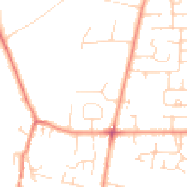 Daytime road noise heatmap for HU15 1AG