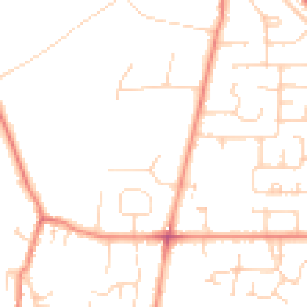 Daytime road noise heatmap for HU15 1AH