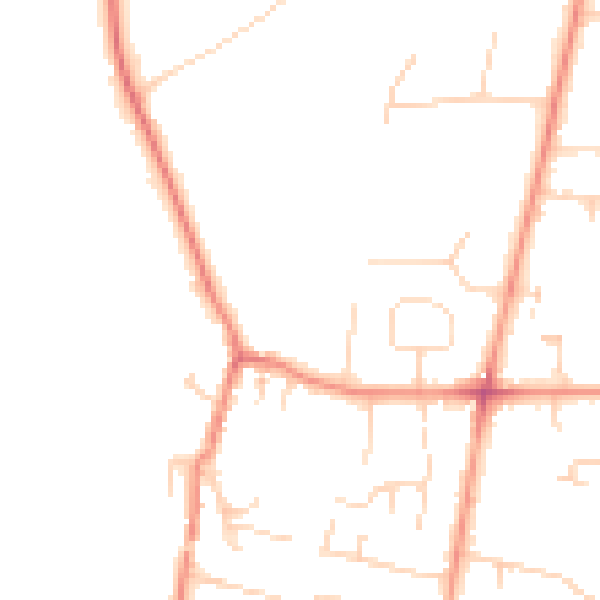 Daytime road noise heatmap for HU15 1AR