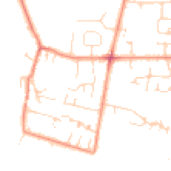 Daytime road noise heatmap for HU15 1AU