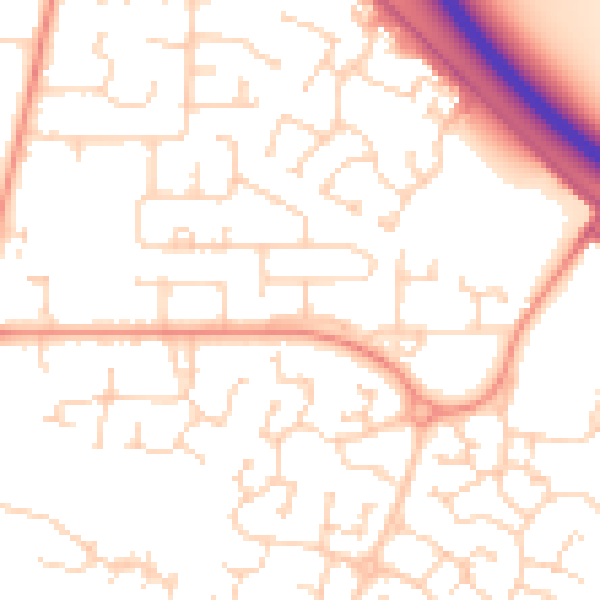 Daytime road noise heatmap for HU15 1BS
