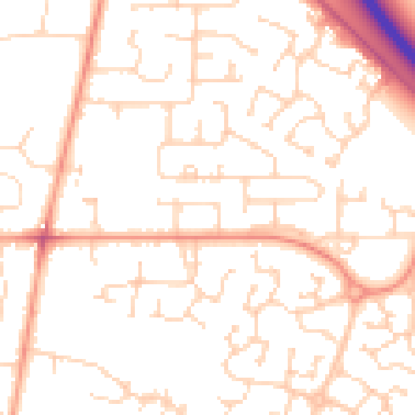 Daytime road noise heatmap for HU15 1BW