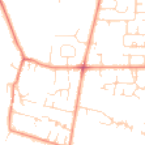 Daytime road noise heatmap for HU15 1DL