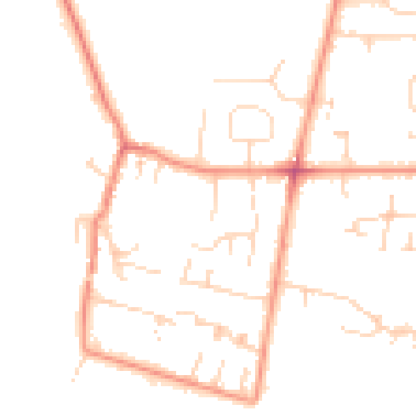 Daytime road noise heatmap for HU15 1DN