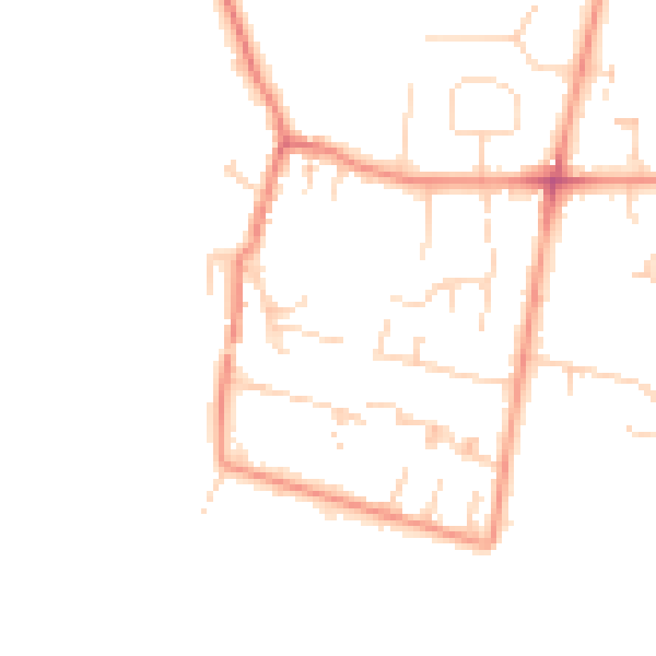 Daytime road noise heatmap for HU15 1EB