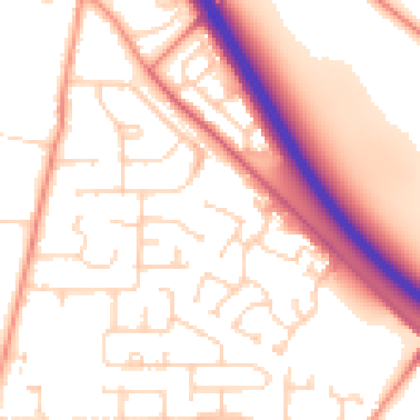 Daytime road noise heatmap for HU15 1FF
