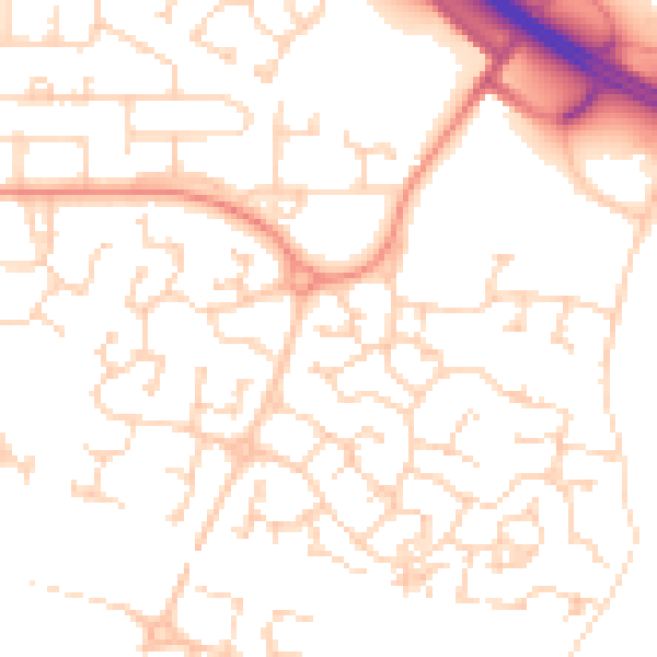 Daytime road noise heatmap for HU15 1GJ