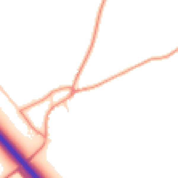 Daytime road noise heatmap for HU15 1QW