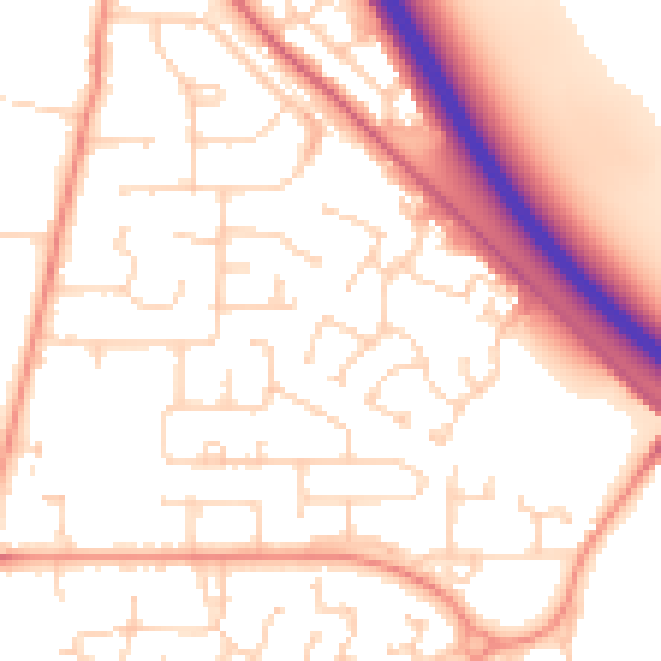Daytime road noise heatmap for HU15 1SQ