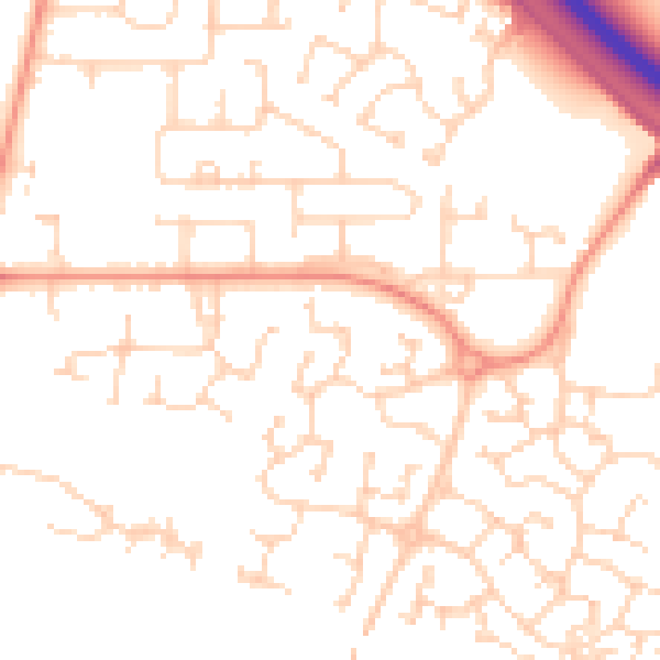 Daytime road noise heatmap for HU15 1ST