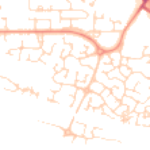 Daytime road noise heatmap for HU15 1TT