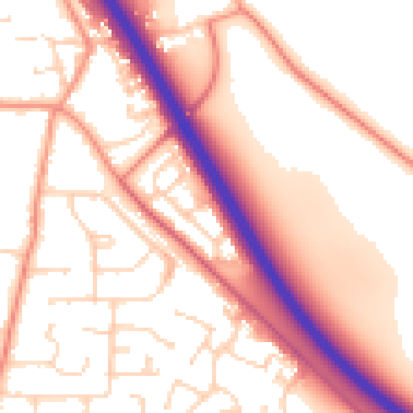 Daytime road noise heatmap for HU15 1UB