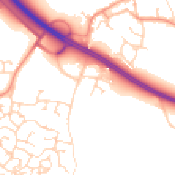 Daytime road noise heatmap for HU15 1YF