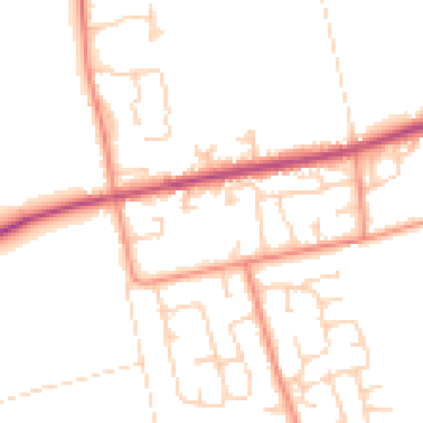 Daytime road noise heatmap for HU15 2AF