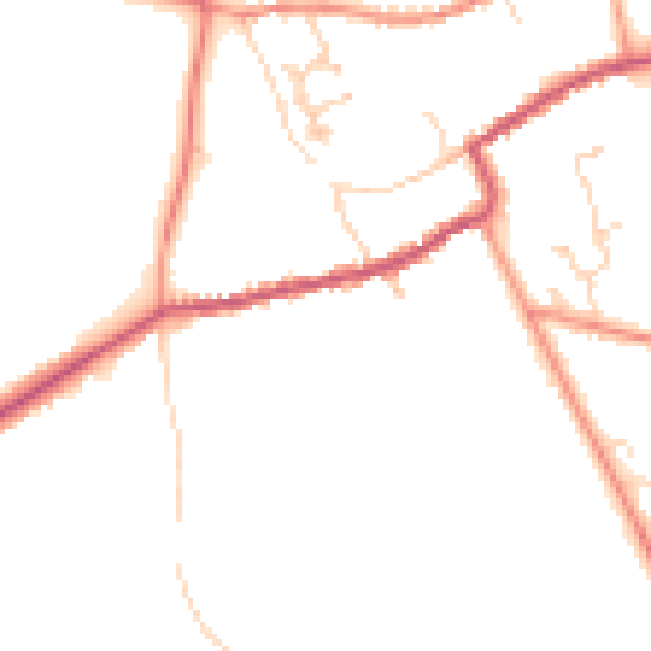 Daytime road noise heatmap for HU15 2BF