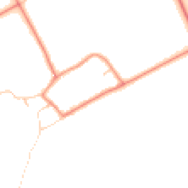 Daytime road noise heatmap for HU15 2DE