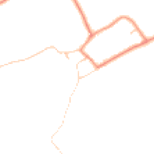 Daytime road noise heatmap for HU15 2DR