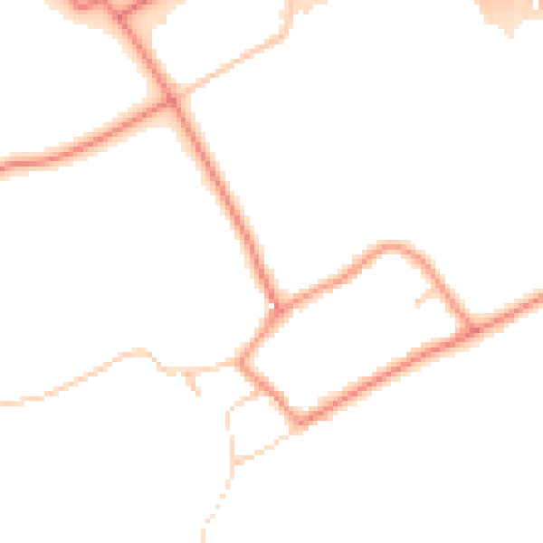 Daytime road noise heatmap for HU15 2DX