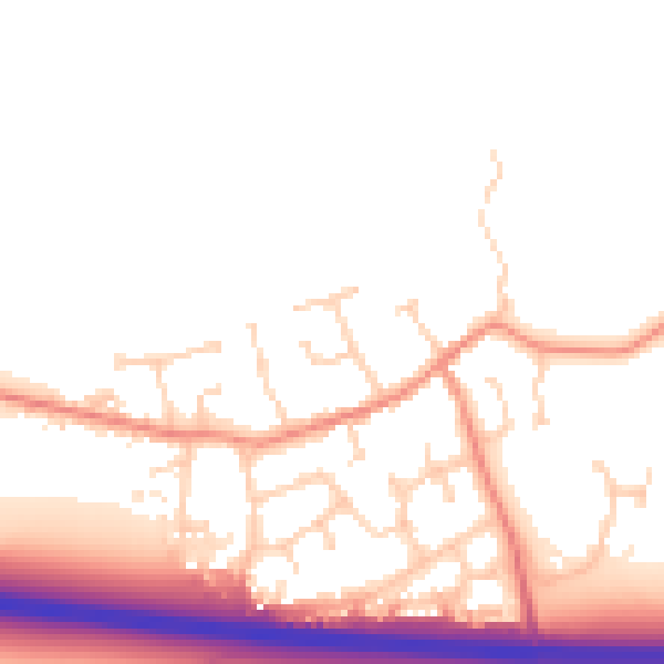 Daytime road noise heatmap for HU15 2EW