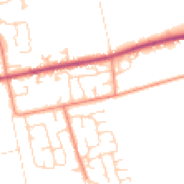 Daytime road noise heatmap for HU15 2FL