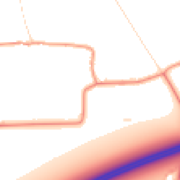 Daytime road noise heatmap for HU15 2FP