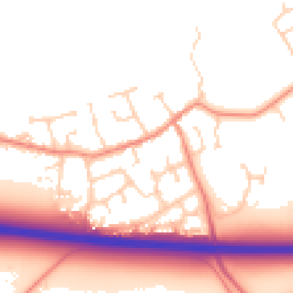 Daytime road noise heatmap for HU15 2FQ