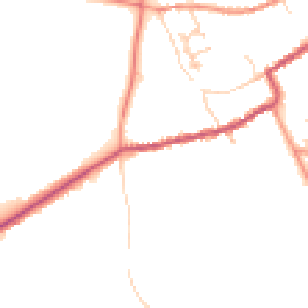 Daytime road noise heatmap for HU15 2GR
