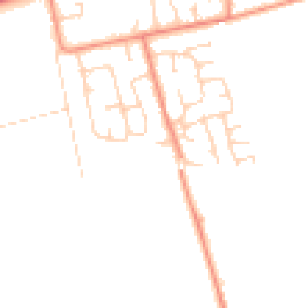 Daytime road noise heatmap for HU15 2GW