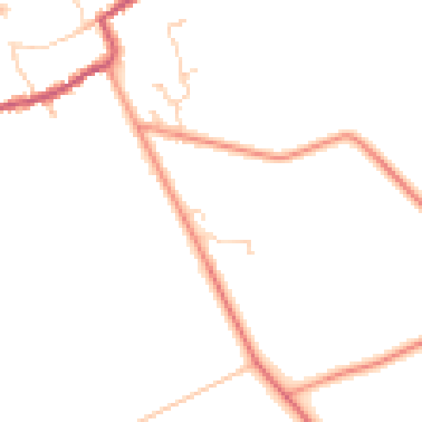 Daytime road noise heatmap for HU15 2LE