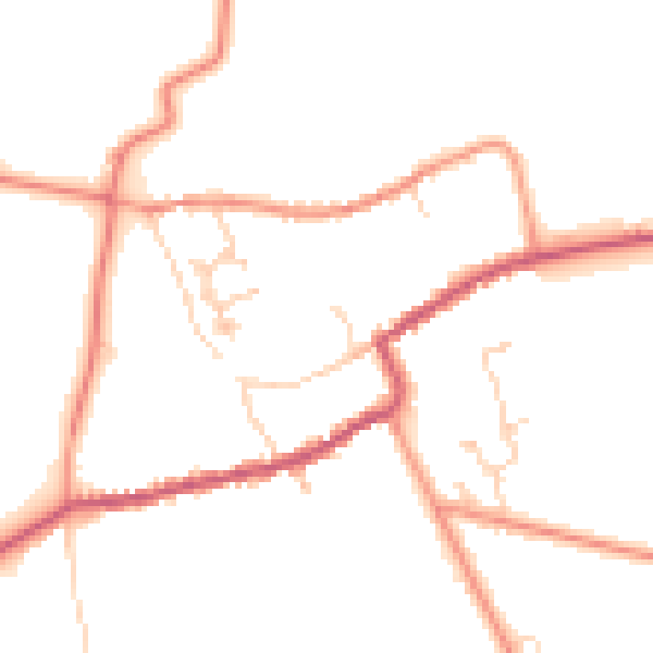 Daytime road noise heatmap for HU15 2LR