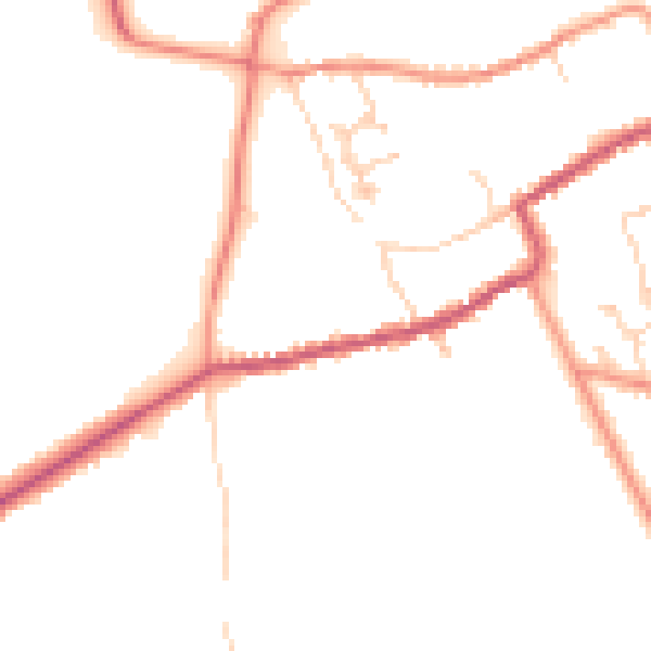 Daytime road noise heatmap for HU15 2NH