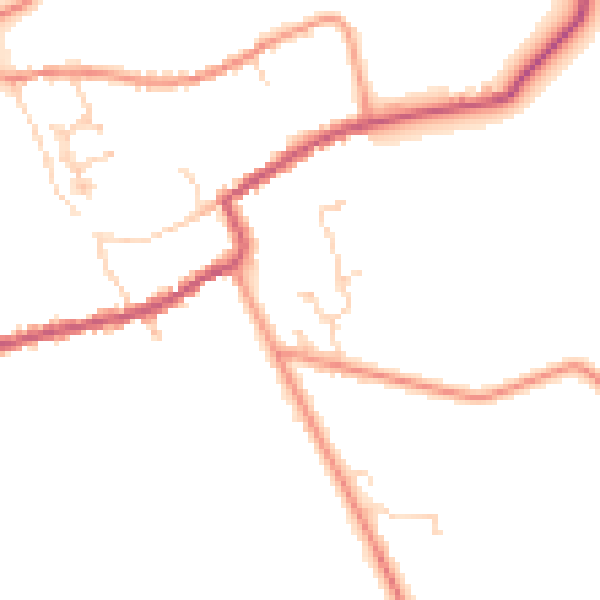 Daytime road noise heatmap for HU15 2PH