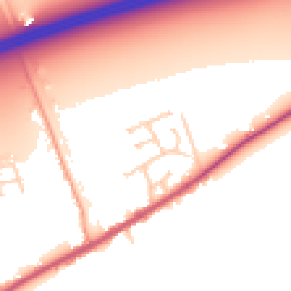 Daytime road noise heatmap for HU15 2QY