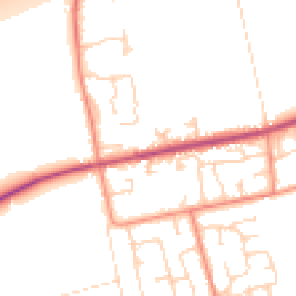 Daytime road noise heatmap for HU15 2SH