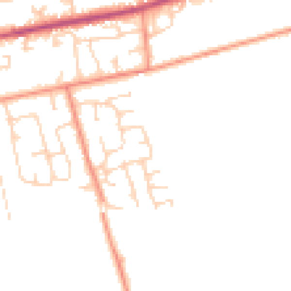 Daytime road noise heatmap for HU15 2TU