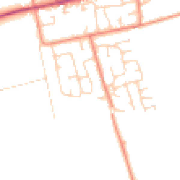 Daytime road noise heatmap for HU15 2TW