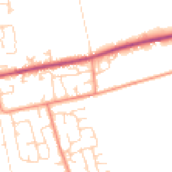 Daytime road noise heatmap for HU15 2UN