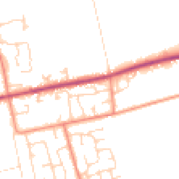 Daytime road noise heatmap for HU15 2XA