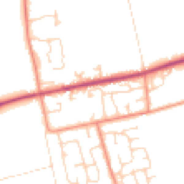 Daytime road noise heatmap for HU15 2XE