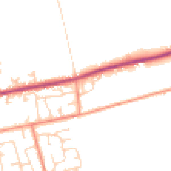 Daytime road noise heatmap for HU15 2XG