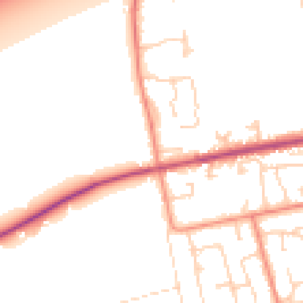 Daytime road noise heatmap for HU15 2XJ