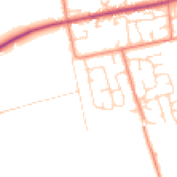 Daytime road noise heatmap for HU15 2XT