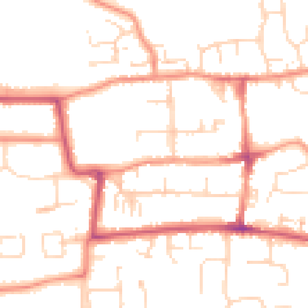 Daytime road noise heatmap for HU16 4BL