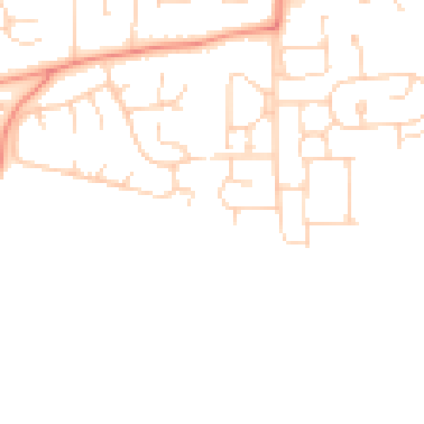 Daytime road noise heatmap for HU16 5EY